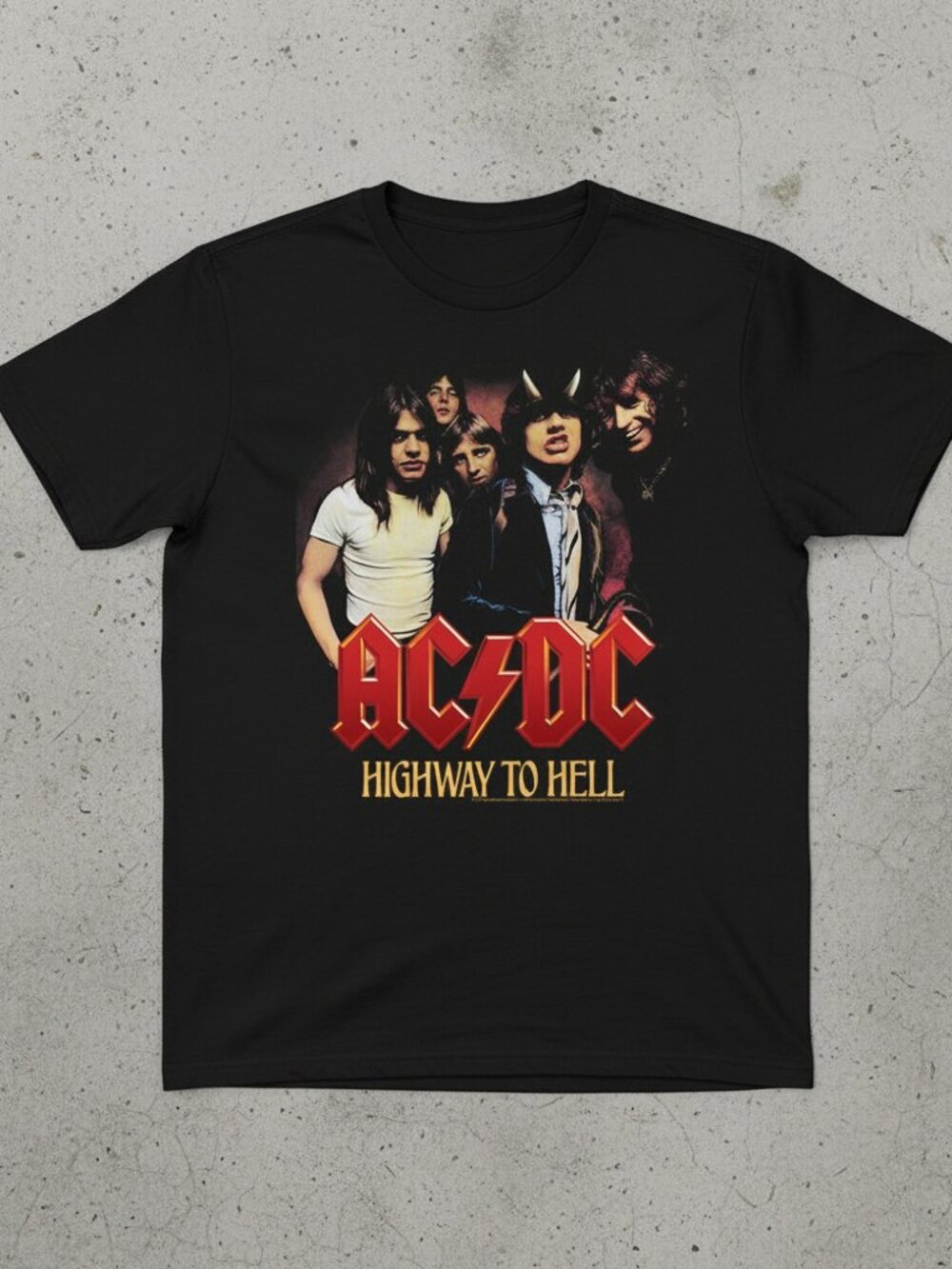 AC/DC Highway to Hell Graphic T-Shirt – Vintage Rock Band Tee – Classic Heavy
